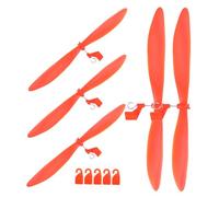 TOYANDONA 5 Sets Rc Airplane Propeller Orange Plastic Model Aircraft Parts for DIY Science Projects Balanced Design for Stable Flight for Students DIY Craft and Outdoor Flying Experiments