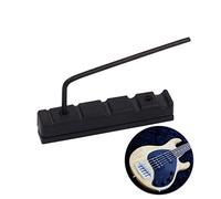 TOYANDONA 5 String Bass Nut and Pom Bone Bridge Saddle Adjustable Height Black Bass Guitar Bridge Nut Includes 1.5 Wrench Repair and Replacement Random Color