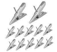 TOYANDONA 50 Pcs Christmas Tree Decor Clips,Christmas Ornament Clips Small Metal Alligator Clamps for Xmas Decoration DIY Crafts Photo Memo Holders