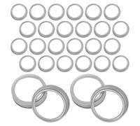 TOYANDONA 50pcs 70mm Split-type Tinplate Mason Jar Rings Reusable Metal Canning Jar Lid Bands with Leak-proof Airtight Seal for Food Preservation and Home Canning