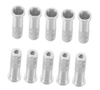 TOYANDONA 50pcs Aluminum Arrow Inserts for Archery Training Lightweight Threaded Arrow Shaft Replacements with Durable Stability for Enhanced Flight Performance