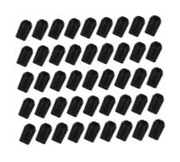 TOYANDONA 50pcs Black PVC Rubber End Caps for Wire Hangers Screw Covers and Tube Inserts Protective Tips for Metal Tubing Secure Screw Covers for Garment Protection and Wire Rack Stability