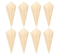 TOYANDONA 50pcs Disposable Wood Cones, Wood Tasting Cones Serving Cones Wooden Ice Cream Cone Holders for Appetizer Finger Food Home Parties Catering Events