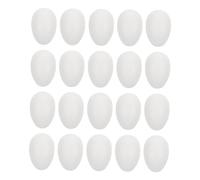 TOYANDONA 50pcs DIY Coloring Eggs for Easter Decoration Smooth Surface Plastic Egg Hanging Pendants for Craft Painting Ornaments for Wall Tree Door Garden and Home Decor