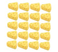 TOYANDONA 50Pcs Fake Cheese Cake Models Yellow Artificial Simulation Desserts Lightweight Realistic Food Photography Props for Home Office Party Decorations
