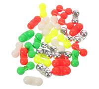 TOYANDONA 50pcs Fishing Bite Alert Bell with Double Rattle Plastic Beads, Versatile Alarm Device for Carp and Catfish, Fits Most Fishing Rods, for Tackle Setups and Solo Angling