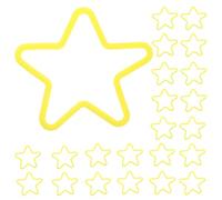 TOYANDONA 50pcs Five-Pointed Rope Elastic Conjuring Magician Band Accessories Gimmick Band Magician Kits and Accessories Party Tricks Prop Trick for Adults Plastic Yellow