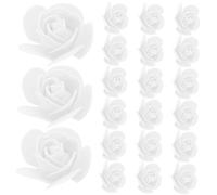 TOYANDONA 50pcs Mini Foam Artificial Rose Heads for DIY Crafts and Party Decor Fake Rose Flowers for Home Wedding Wreaths Bouquets Floral Arrangements Pure White Craft Supplies