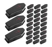 TOYANDONA 50pcs Mini Halloween Coffin Ornaments Resin Micro Landscape Decorations for Dollhouse Home Office Festive Displays Compact Creative Tombstone with Mysterious Gothic Vibe