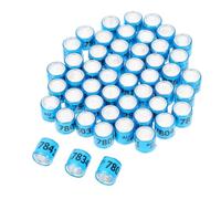TOYANDONA 50PCS Numbered Pigeon Leg Bands Aluminum Plastic Foot Rings for Bird Identification Racing Pigeons Doves and Poultry Supplies