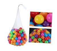 TOYANDONA 50pcs Plastic Ocean Balls for Storage Mesh Bag Educational Play Pit Balls for Hand Eye Coordination Color Recognition and Group Cooperation Development