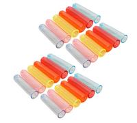 TOYANDONA 50pcs Plastic Pencil Caps Transparent Pencil Tops Pencil Protective Lid Stationery Art for Classroom Teachers(Random Color)