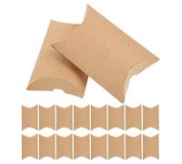 TOYANDONA 50pcs Small Paper Pillow Candy Boxes Lightweight Compact Mini Storage Containers for Wedding Party Birthday Favour Packaging with Elegant Simple Design