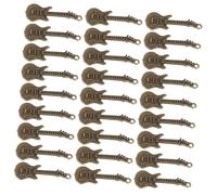 TOYANDONA 50pcs Vintage Acoustic Guitar Charms Metal Musical Instrument Pendants for DIY Necklace Bracelet Keychain Making Crafts Accessories with Rustic Artistic Design