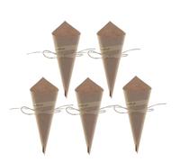 TOYANDONA 50pcs Vintage Kraft Paper Cone for Wedding Wrapping, Smooth Surface Paper Wrapping Material, Khaki Colour Bouquet Packaging Cone Suitable for Birthday and Party Decorations