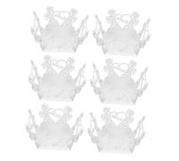 TOYANDONA 50pcs White Hollow Chocolate Wrapping Papers Flower Shape Party Candy Wrappers Safe Premium Paper for Chocolates Caramels Confections Compact Design Table Decor for Weddings Events