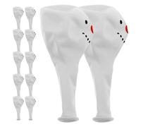 TOYANDONA 50pcs White Snowman Latex Balloons for Christmas Party Decorations, Easy to Use and Visually Appealing, for Winter Celebrations and Holiday Parties