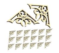 TOYANDONA 50pcs Wooden Book Corner Protectors Unfinished Vintage DIY Photo Frame Edge Covers for Scrapbooking Menu File Folder Notebook Decoration Craft