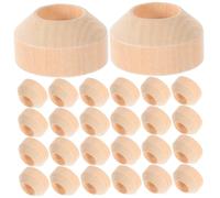 TOYANDONA 50Pcs Wooden Doll Pin Stand Bases Unfinished Doll Base Stand with Peg Holder for Painting Craft Projects Making Accessories Figure Display Diy Art