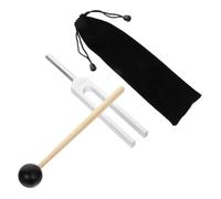 TOYANDONA 528hz Aluminum Alloy Chakra Tuning Fork Set Hammer Silver for Sound Healing and Yoga Therapy Vibrational Healing Instrument