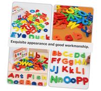 TOYANDONA 52Pcs Wooden Alphabet Learning Puzzle for Educational Cognitive with Smooth Edges Safe for Boys and Early Learning Spelling and Math Development