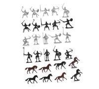 TOYANDONA 56pcs Medieval Soldiers Toy Plastic Crafts Army Toys for Boys Creative Plastic Models