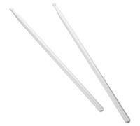 TOYANDONA 5a Aluminum Alloy Drumsticks Metal Percussion Sticks Silver Pair for Professional Practice and Basic Weighted Training