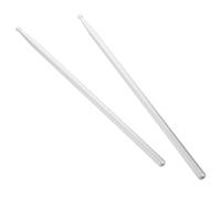 TOYANDONA 5a Aluminum Alloy Drumsticks Silver Pair - Weighted Practice Percussion Sticks for Drum Basics Training, Suitable for Drummers and Music Students