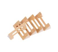 TOYANDONA 5pcs Bamboo Sanxian Bridge for Authentic Tone, Professional Grade Noise Reduction Three-string Instrument Accessory Rustic Grain Design for Traditional Folk Music