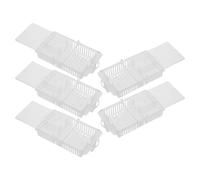 TOYANDONA 5PCS Bee Rearing Cage Box, Beekeeping Equipment Transport Hive Tool for Bee Keeping Supplies, Sturdy Plastic Queen Cage Suitable for Beekeepers and Hive Transport
