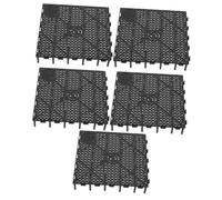 TOYANDONA 5pcs Black Plastic Aquarium Divider Trays for Fish Tank Bottom Filter Plates with Ventilated and Breathable Design, Easy Water Flow for Aquarium Breeding and Raising Fish