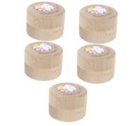 TOYANDONA 5pcs Box Wood Tooth Keepsake Box Fairy Holder for Boys and Girls Lost Teeth Memory Storage