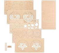 TOYANDONA 5pcs Children Hollow Template - Wooden Maze Game Board With Hand-Eye Coordination Toys And Puzzle Game - Toddler Fine Motor Drawing Stencil For Early Learning