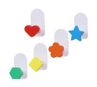 TOYANDONA 5pcs Colorful Self-Adhesive Coat Hooks for Home and Office Hanging Wall Mounts with Strong Load-Bearing for Jackets Hats Scarves and Clothes Organization