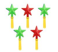 TOYANDONA 5pcs Colorful Star Shape Plastic Hand Clappers Noisemakers for Party Favors Lightweight Noise Makers for Celebrations and Festivals Random Color