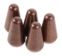 TOYANDONA 5pcs Copper Toggle Tip Caps for Electric Guitar Pickup Switches Metal Guitar Knob Covers Compatible with 3/5-way Tremolo Arm Replacement for DIY Maintenance