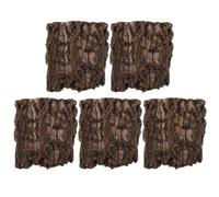 TOYANDONA 5pcs Cork Bark Background: Reptile Tank Tree Backdrop - Habitat Wall Decor Climbing Mat Decoration For Bearded Dragon Lizard Turtle Gecko Frog
