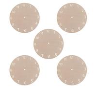 TOYANDONA 5pcs DIY Blank Round Wooden Clock Faces 30cm Unfinished Analog Clock Dials for Kids Craft Painting Christmas School Art Projects