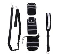 TOYANDONA 5pcs Dog Leash Pet Traction Rope Reflective Nylon with Metal, Set with Key Bag, Water Cup Bag and Belt for Dogs and Pets, Leisurely Stroll and Jogging Random Color