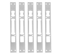 TOYANDONA 5pcs Door Reinforcement Strike Plates for Maximum Security, Iron Material with Silver Finish, Protecting Weak Points on Doors, for Home Safety and Lock Replacement