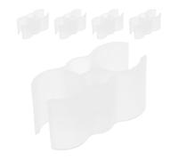 TOYANDONA 5pcs Double Pipe Connector Clamp for Broom Handle with Plastic Material and Stable Connection, White Double Tube Design Suitable for Garages and Cleaning Environments