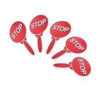 TOYANDONA 5pcs Double Sided Stop Sign Prop for Traffic Safety Education Red Green Signal Paddles Handheld for Kindergarten Classroom Games and Early Learning