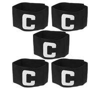 TOYANDONA 5Pcs Elastic Soccer Captain Armbands for Team Sports Comfortable Breathable Design for Adults and Youths Fit Sports Accessories for Team Branding and