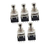 TOYANDONA 5pcs Electric Side Pedal Guitar Effects Pedal Switch Metal True Bypass Box Alternative Black
