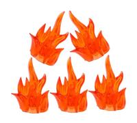 TOYANDONA 5Pcs Fire Effects Figures Realistic Flames for Creative Play Enhances Imagination Fine Motor Skills Dinosaur Transforming Robot
