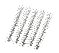 TOYANDONA 5PCS Flexible Stainless Steel Bird Spikes Prevent Nesting for Garden Windowsills Balconies Roofs Durable Humane Deterrent for Woodpecker Pigeon Starling