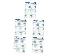 TOYANDONA 5pcs Flute Chord Chart Portable Practice Chart for Beginner Coated Paper Flute Chord Practicing Supplies for Learning
