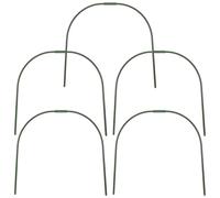 TOYANDONA 5pcs Foldable Plastic Chicken Tunnel Hoops for Mobile Chicken Coops, Instant Assembly Poultry Tunnel Frame with Green Garden Hoop Supports for DIY Outdoor Use