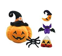 TOYANDONA 5pcs Halloween Plush Set Cute Stuffed Dolls for Cartoon Throw Pillows Adorable Pumpkin Bat Spider Designs for Halloween Parties and