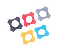 TOYANDONA 5pcs Handheld Microphone Silicone Anti-slip Rings, Skidproof Microphone Rings for Ktv and Singing Stands, Multi-color Set Including Orange, Navy, Black, Gray, and Red